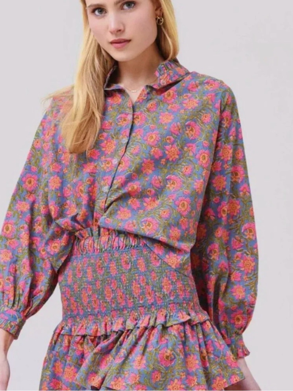 CHARINA SARTE Botanic Blouse Top Size M NWOT